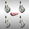 Service Caster 5 Inch 316SS Gray Polyurethane Swivel 1 Inch Expanding Stem Caster Set SCC SCC-SS316EX20S514-PPUB-1-4 - alternate 3